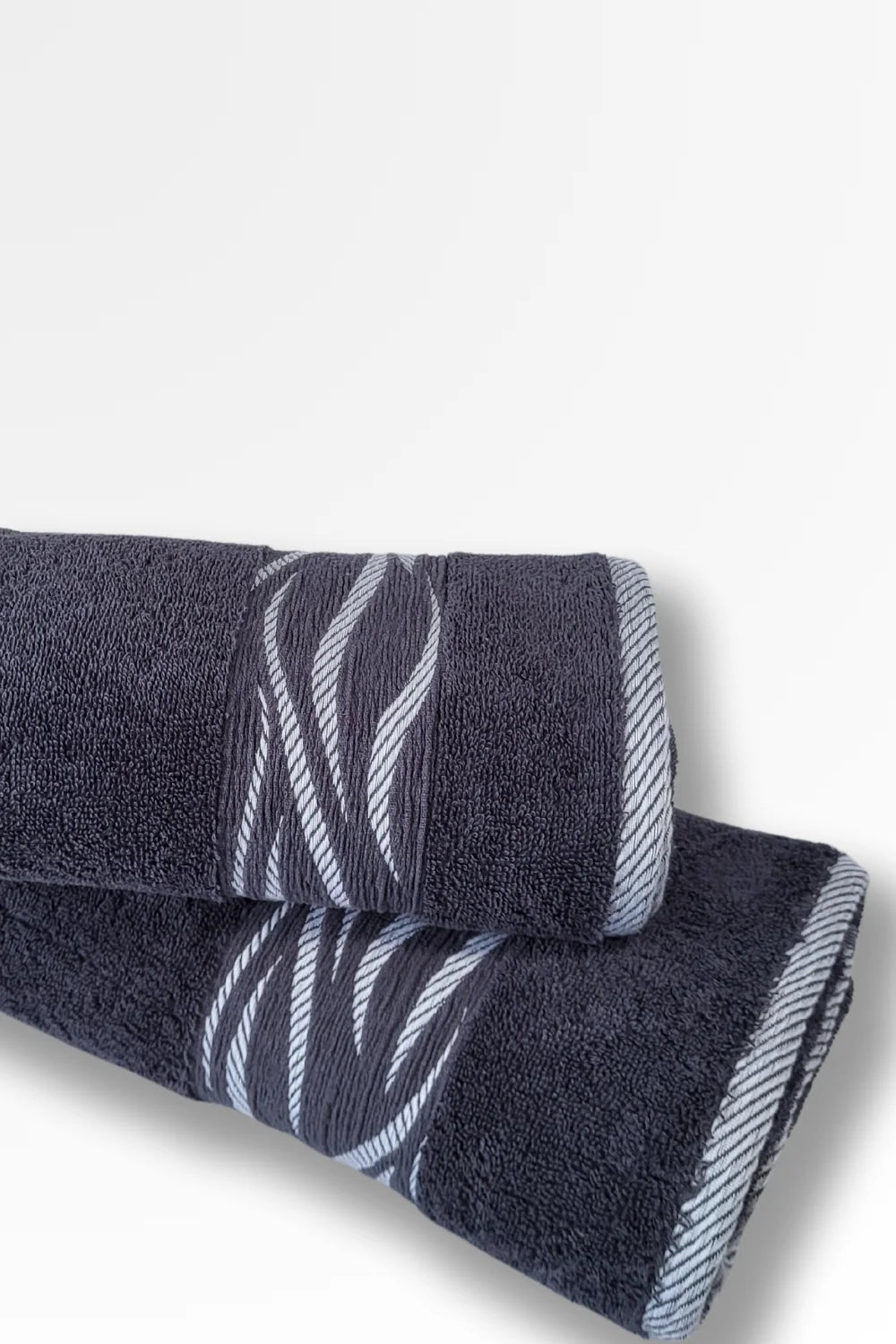 Belmanetti Premium Cotton Terry Towel Wave Design in Purple - Everyday spa comfort
