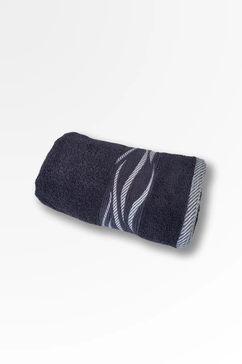Belmanetti Premium Cotton Terry Towel Wave Design in Grey - Free delivery available