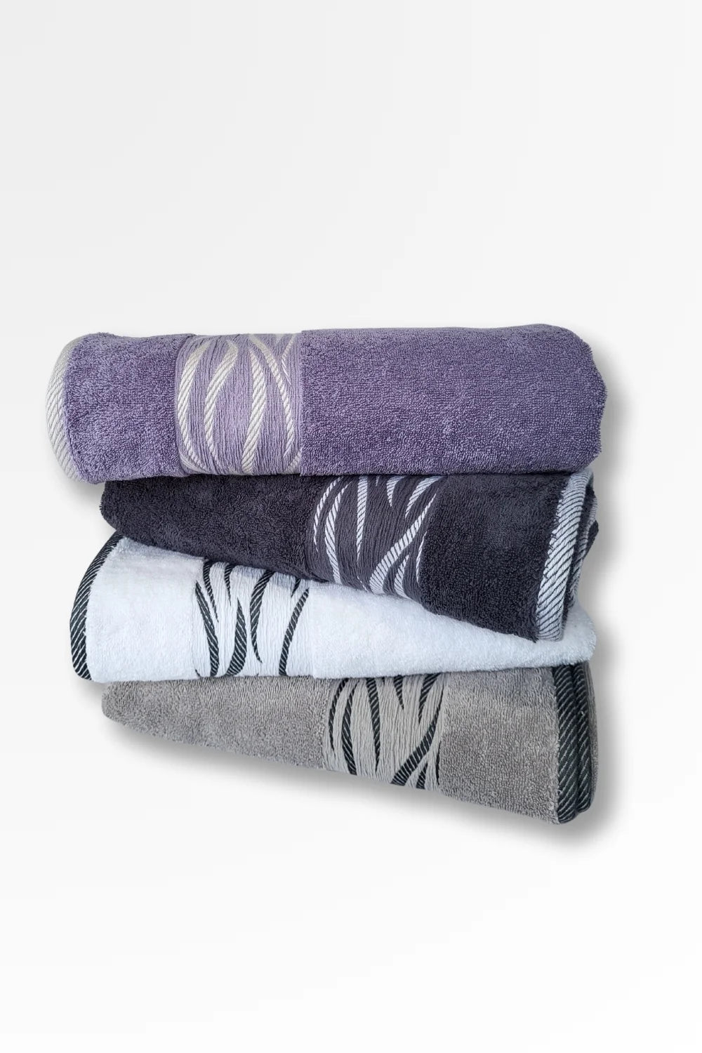 Belmanetti Premium Cotton Terry Towel Wave Design - Long-lasting luxury