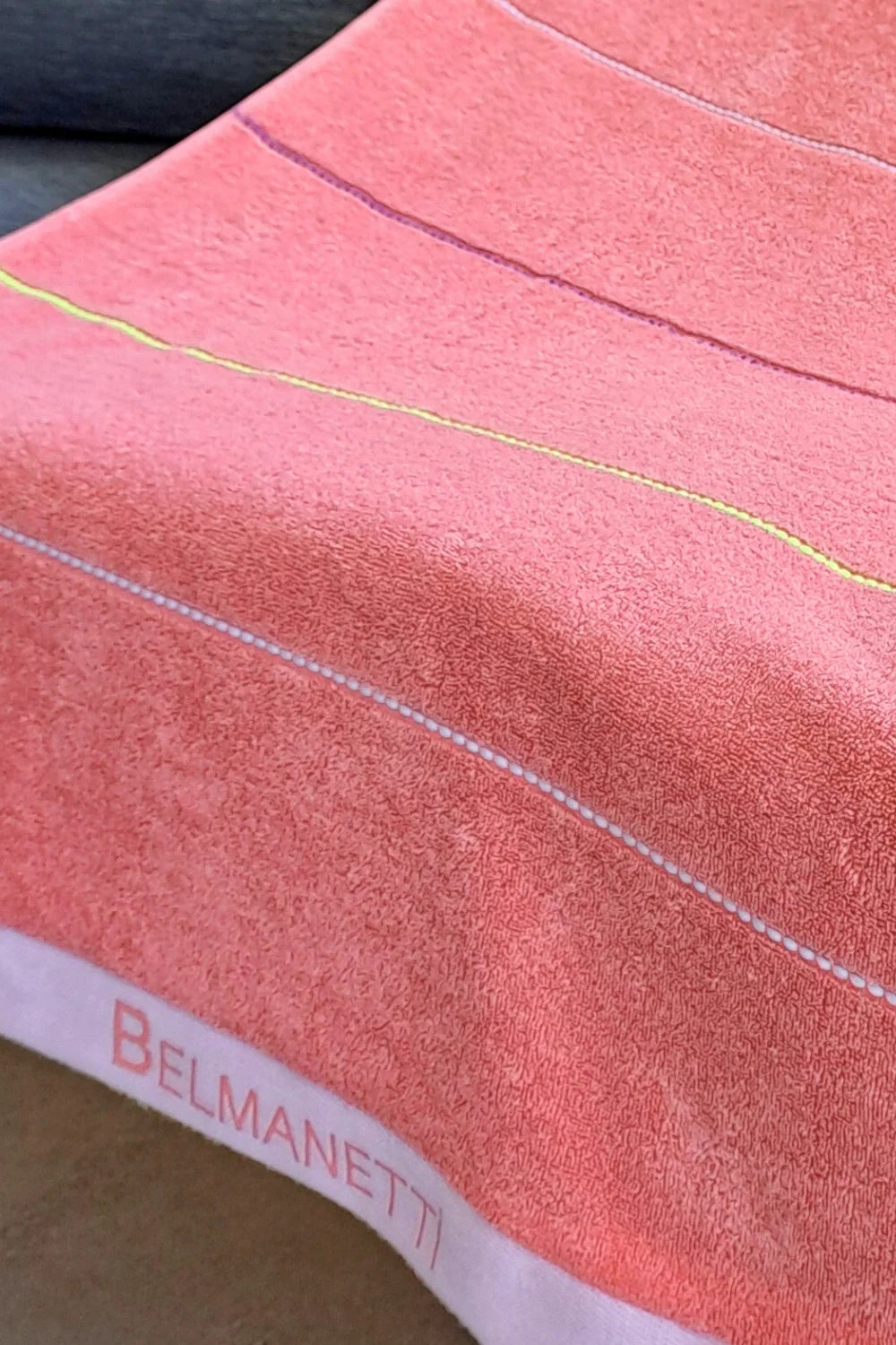 Belmanetti Beach Towel Dash Stripe Supersoft Cotton - Lounge-ready comfort
