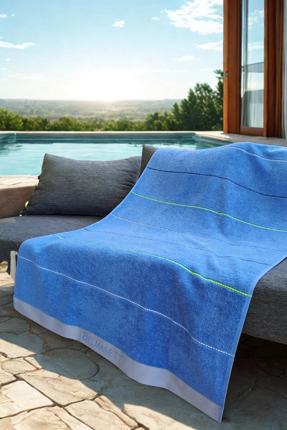 Belmanetti Beach Towel Dash Stripe Supersoft Cotton - Free returns