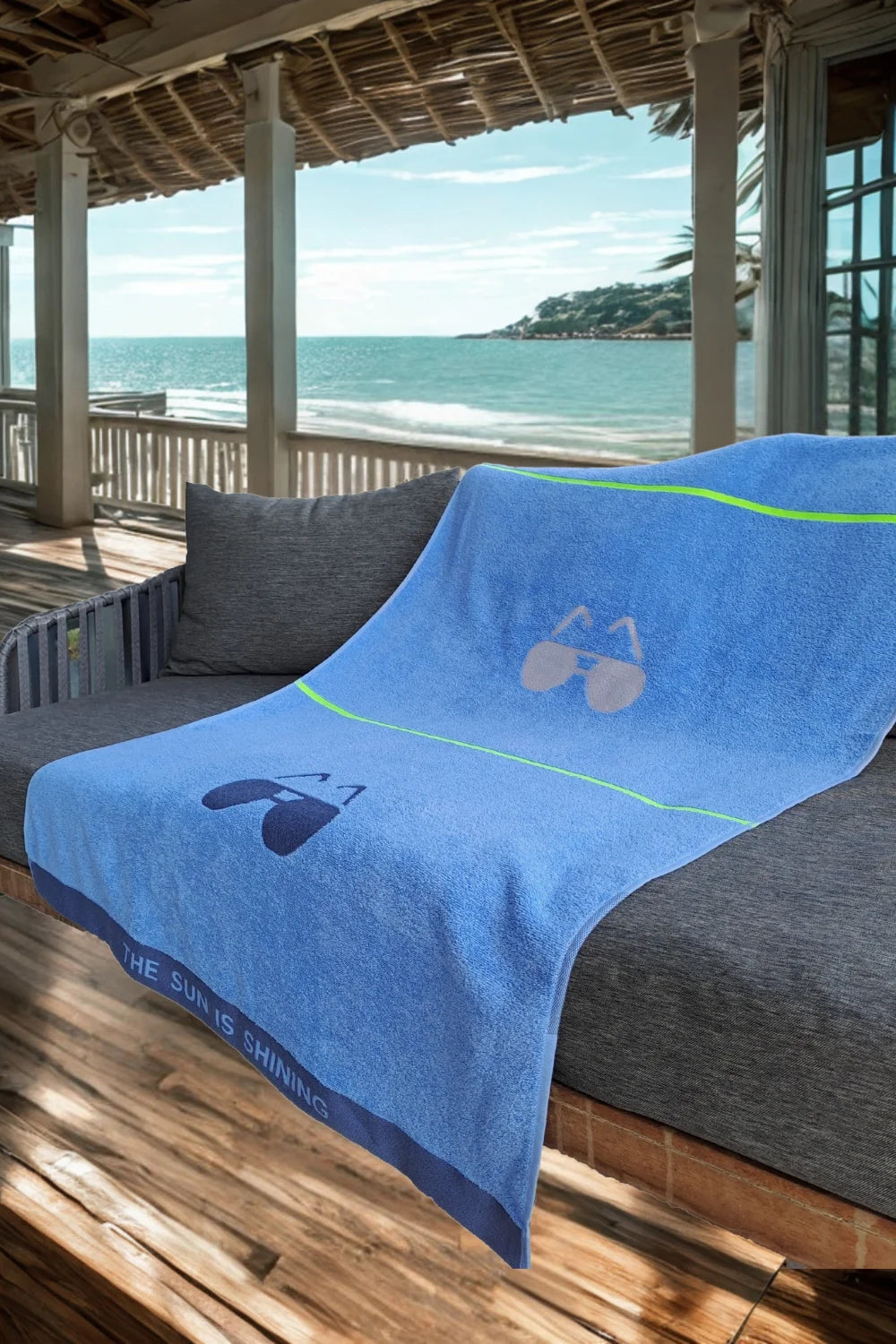 Belmanetti Sunglasses Beach Towel Supersoft Cotton Terry - Made in Europe