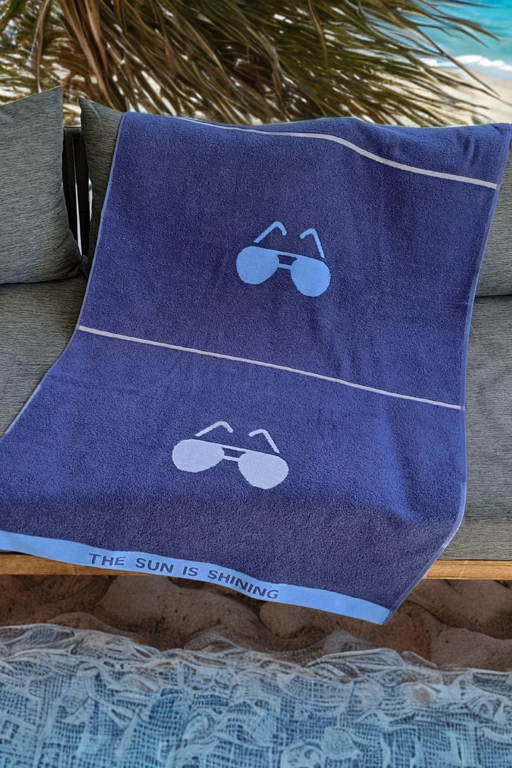Belmanetti Sunglasses Beach Towel Supersoft Cotton Terry - Ideal for spa and home