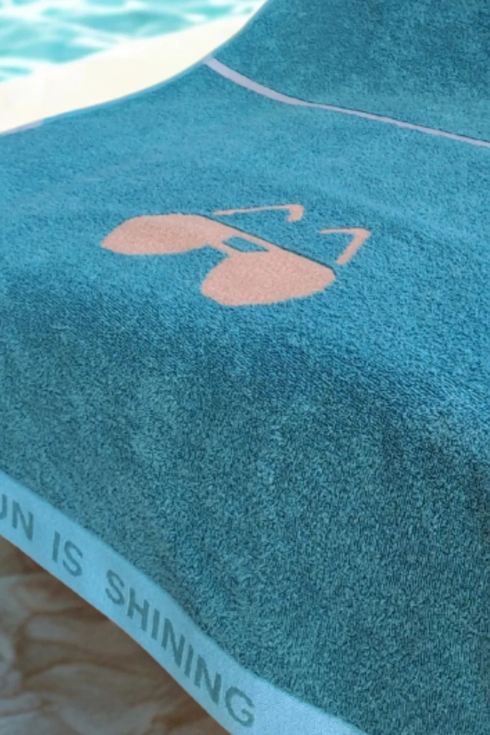 Belmanetti Sunglasses Beach Towel Supersoft Cotton Terry in Provence Blue - Everyday spa comfort