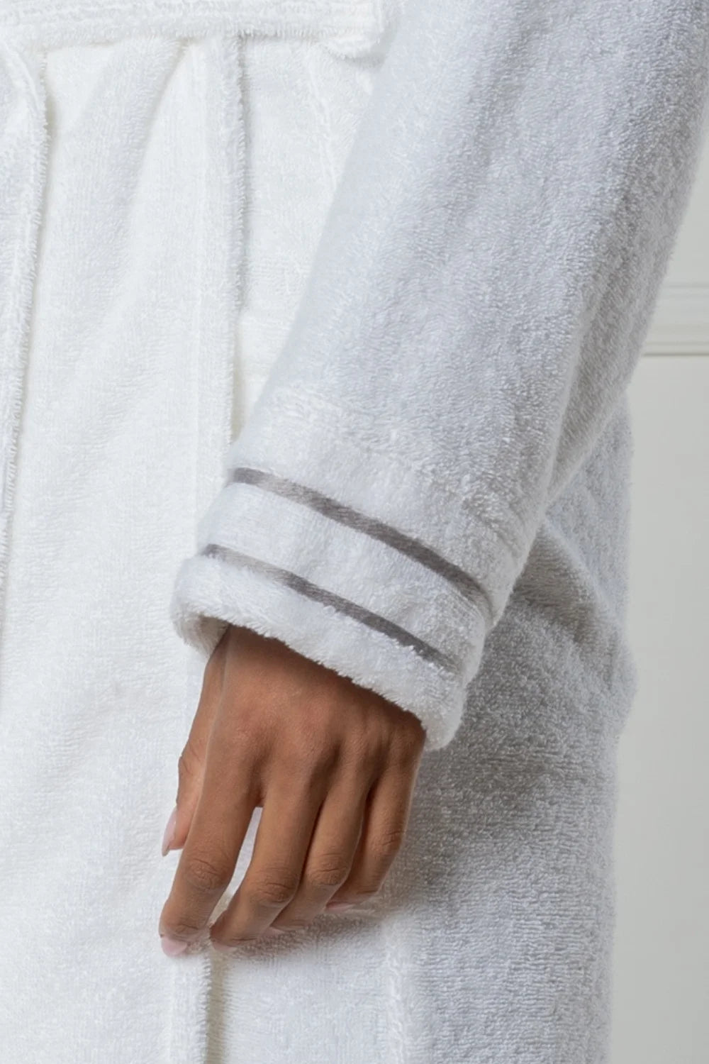 Belmanetti Premium Cotton Terry Bathrobe With Shawl in White - Long-lasting luxury