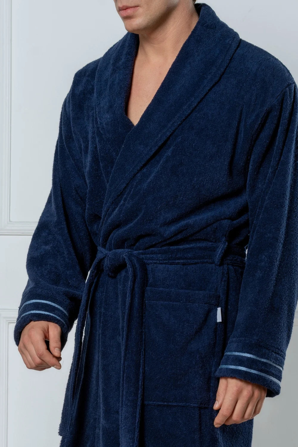 Belmanetti Premium Cotton Terry Bathrobe With Shawl in White - Free returns