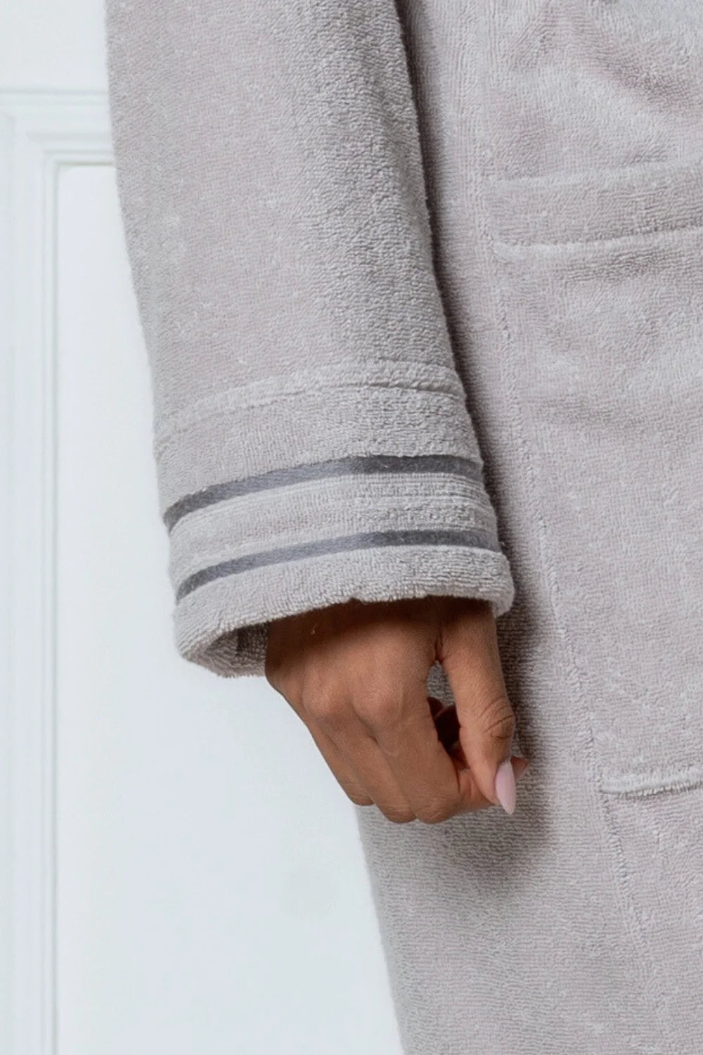 Belmanetti Premium Cotton Terry Bathrobe With Shawl in Dark Blue - Made in Europe