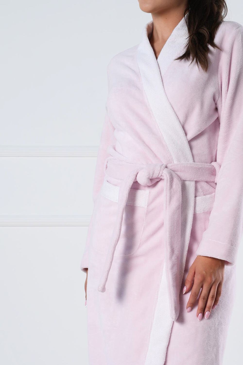 Belmanetti Bamboo Blend Long Kimono Robe in Gray Blue - Gift-ready packaging