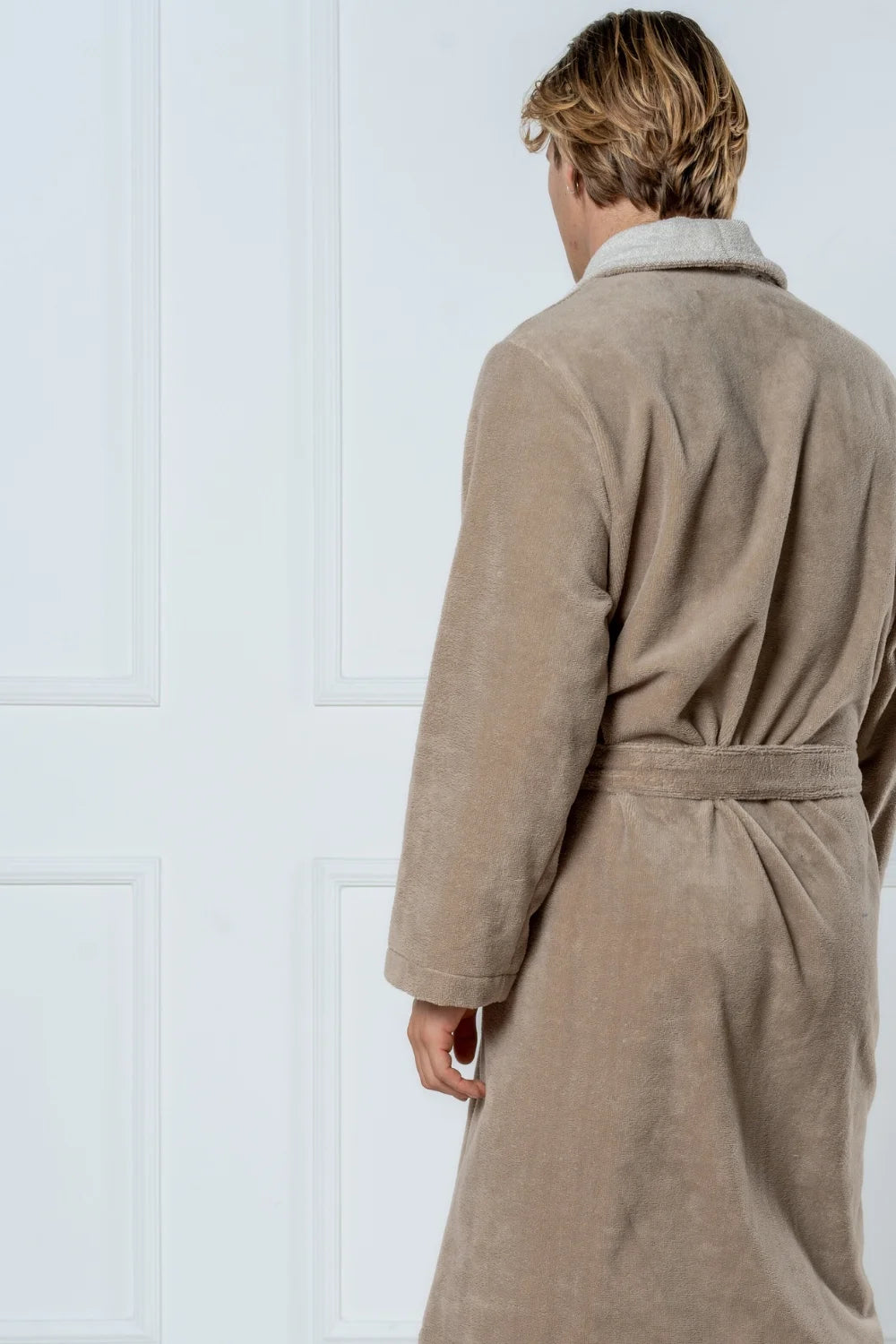 Belmanetti Men S Shawl Collar Bamboo Blend in Volcanic - Eco-friendly materials