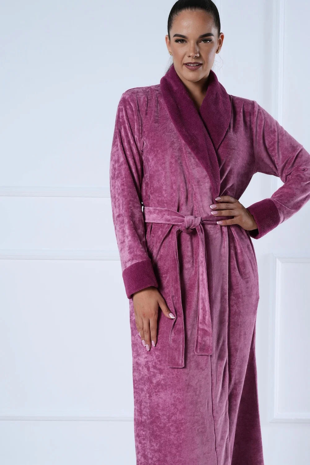 Belmanetti Elegant Extra Long Bamboo Blended Velour in Violet - Eco-friendly materials