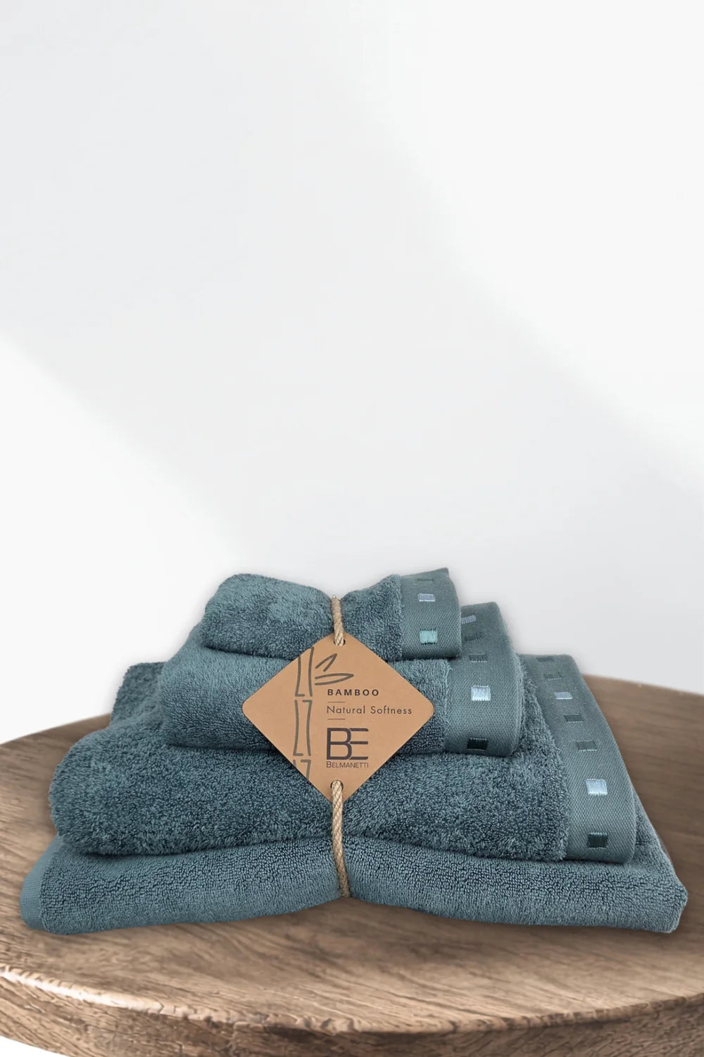4-Piece Bamboo-Cotton Bathroom Set – Towel Set with Bath Mat