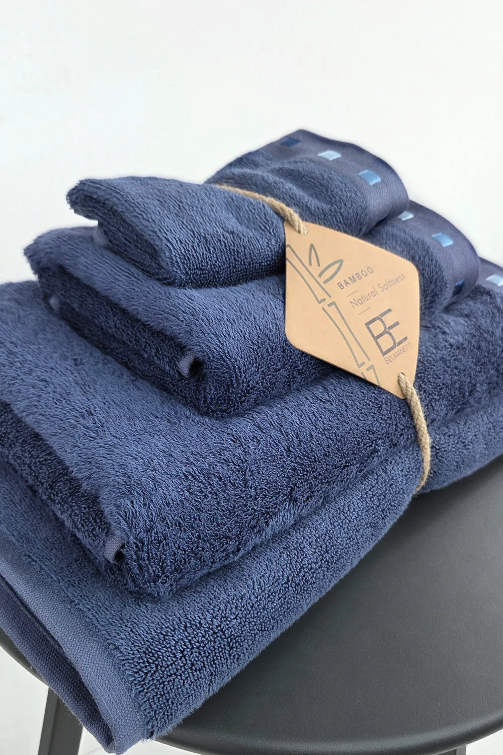 4-Piece Bamboo-Cotton Bathroom Set – Towel Set with Bath Mat