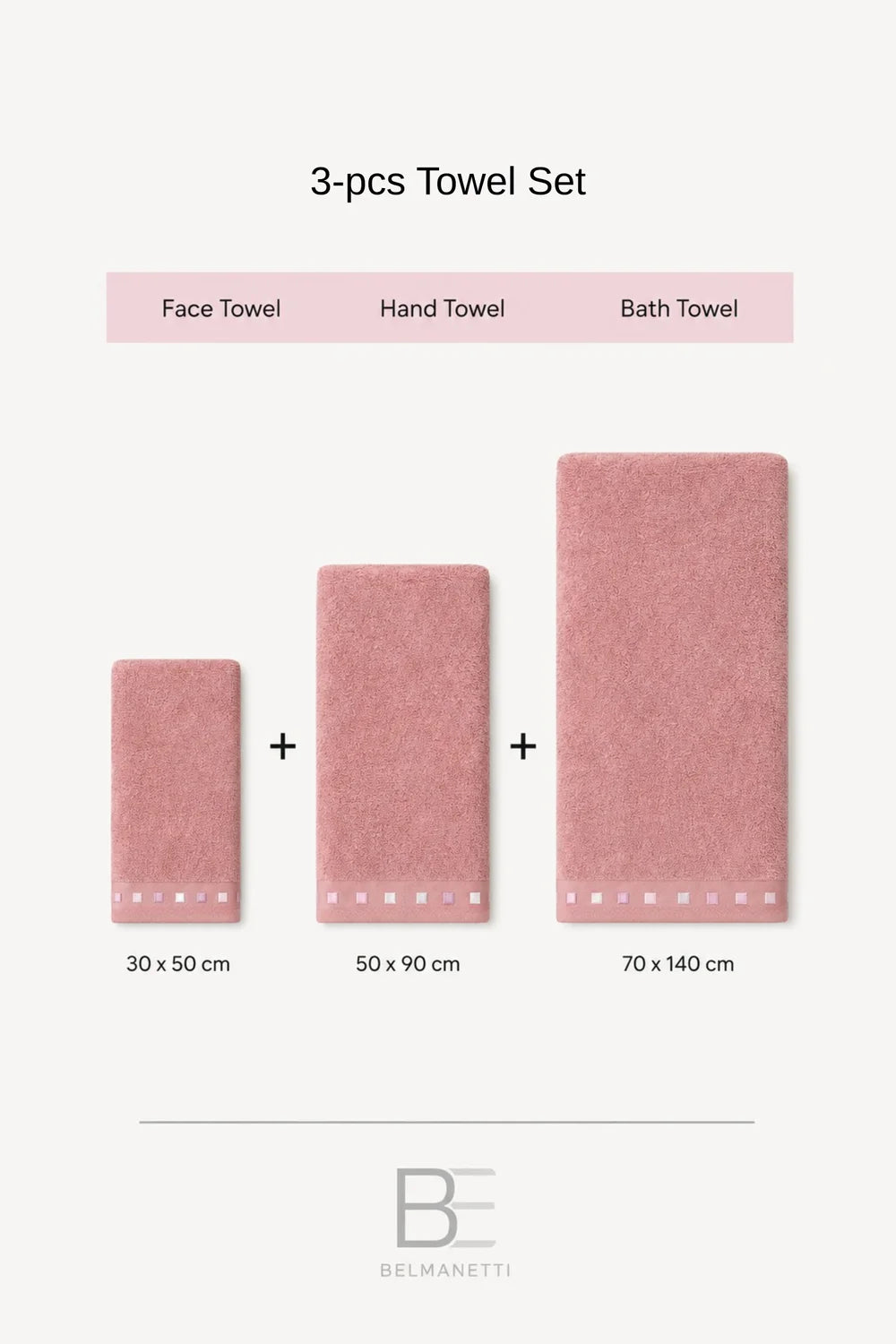 3-piece Bamboo Cotton Towel Set