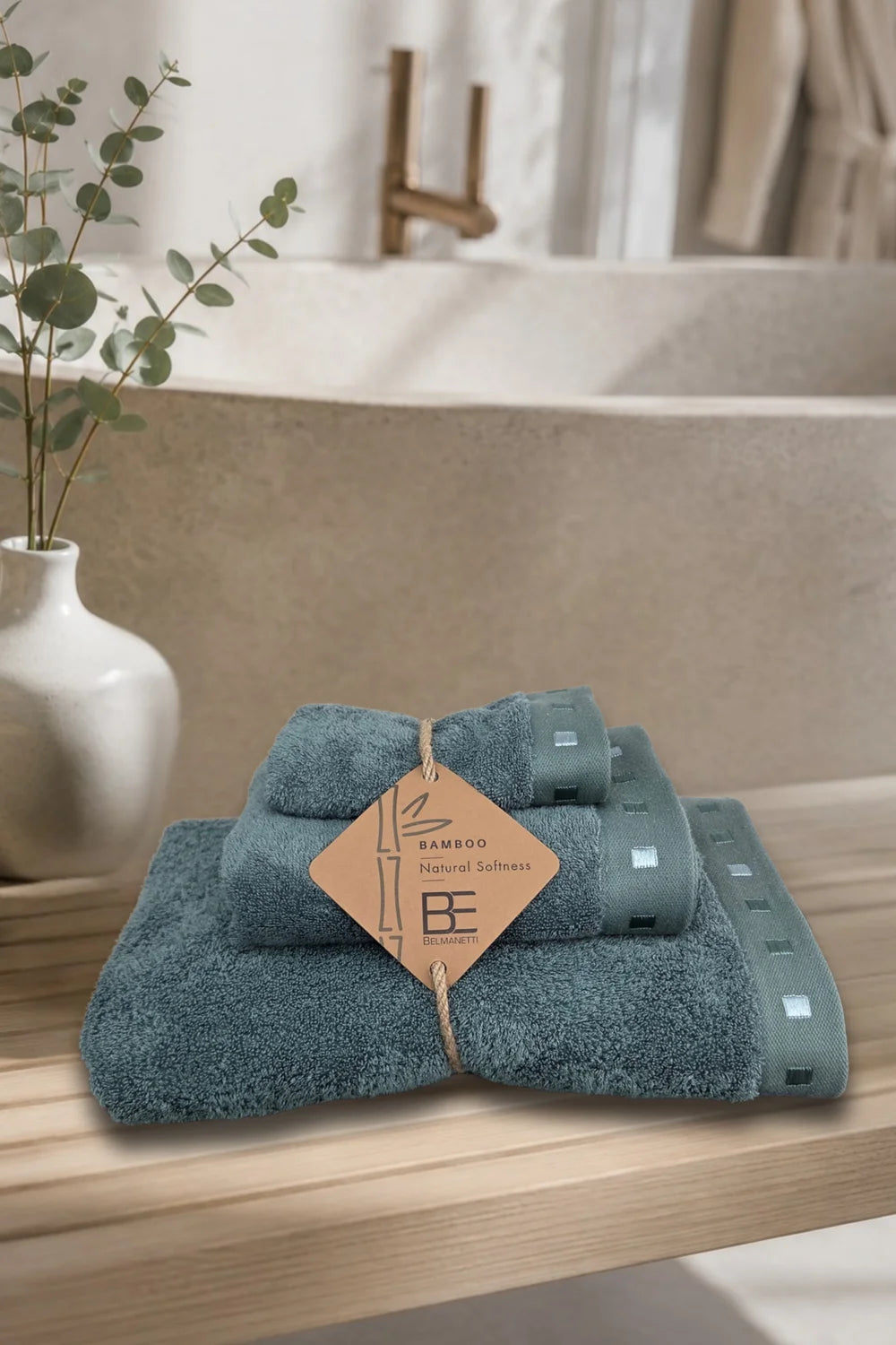3-piece Bamboo Cotton Towel Set