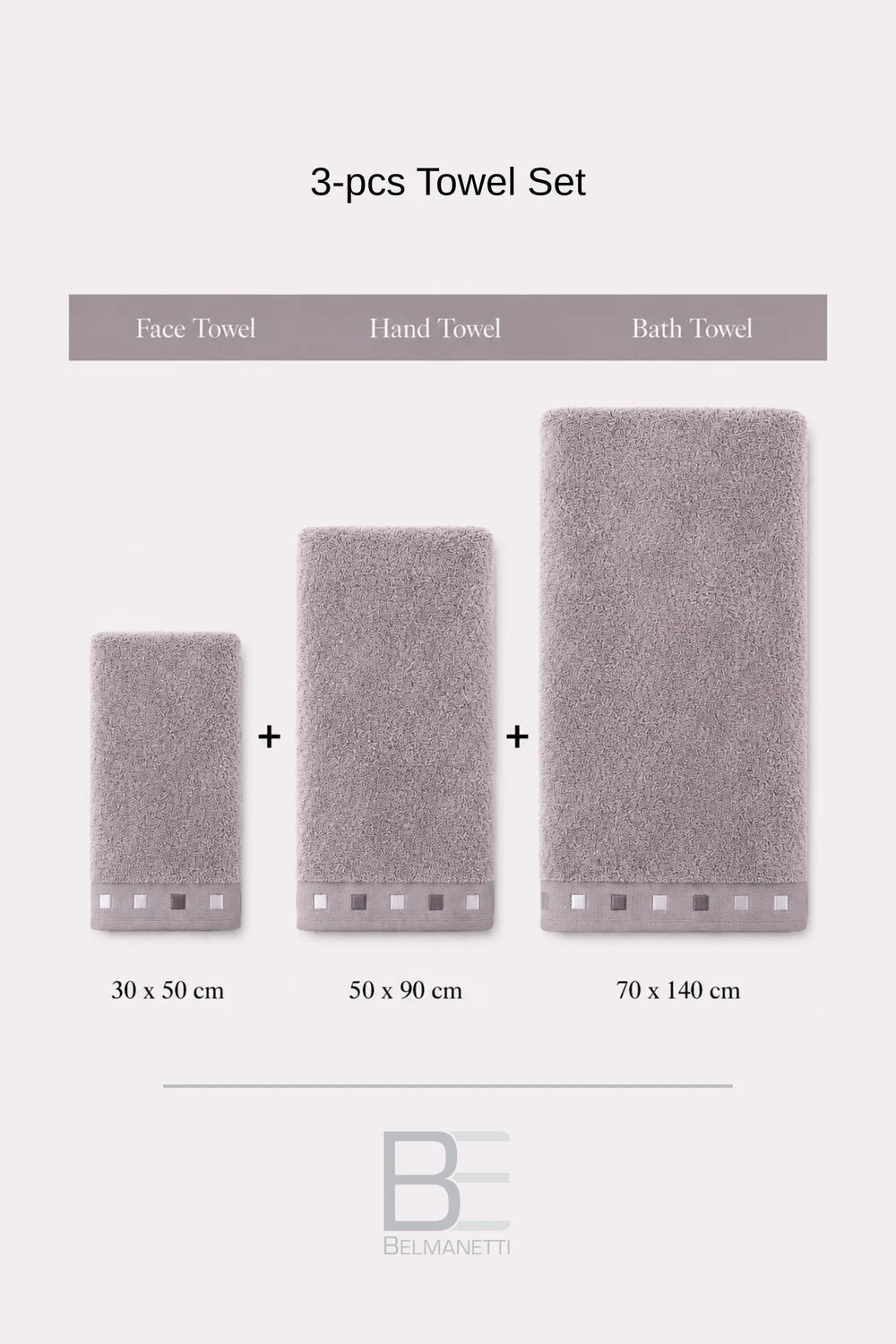 3-piece Bamboo Cotton Towel Set
