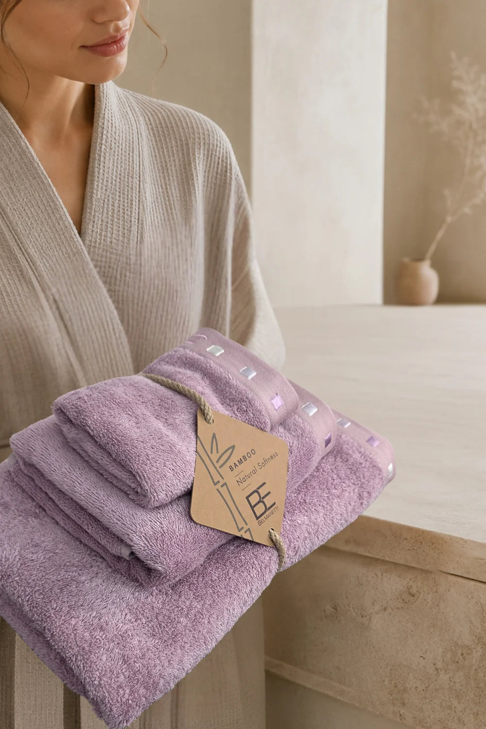 3-piece Bamboo Cotton Towel Set