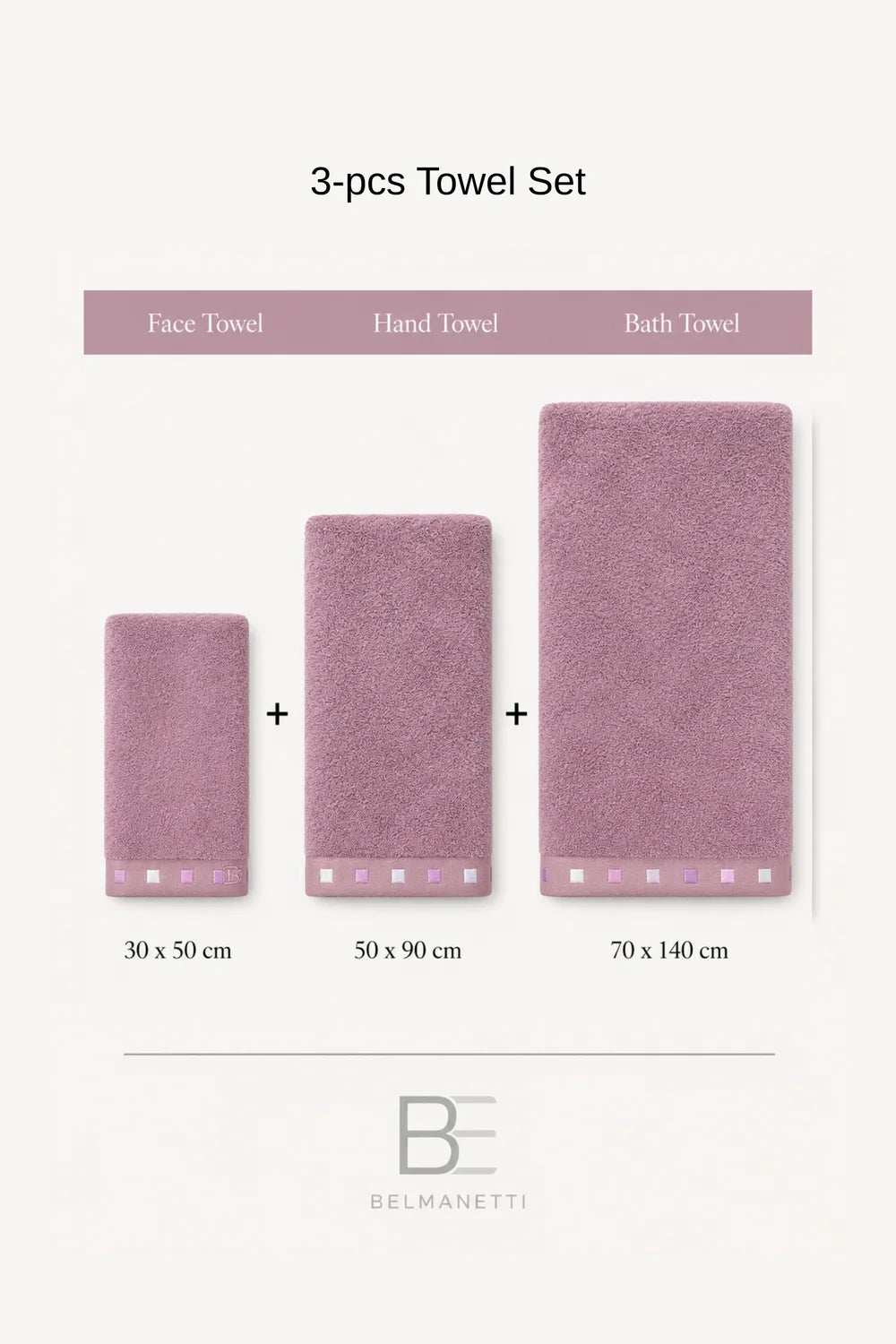 3-piece Bamboo Cotton Towel Set