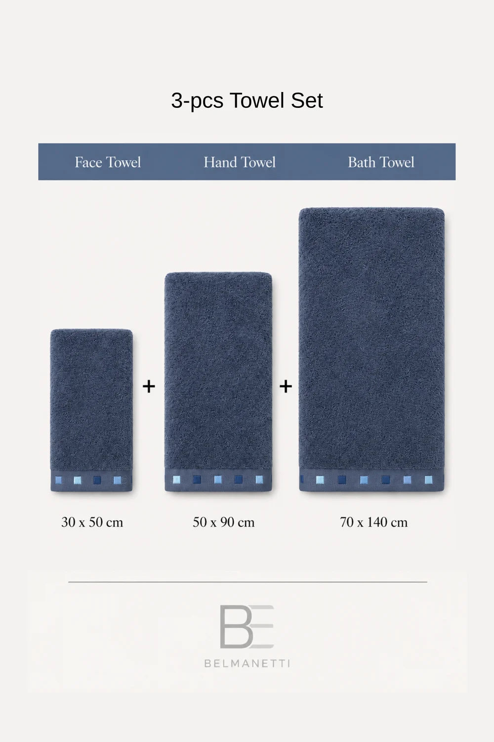 3-piece Bamboo Cotton Towel Set