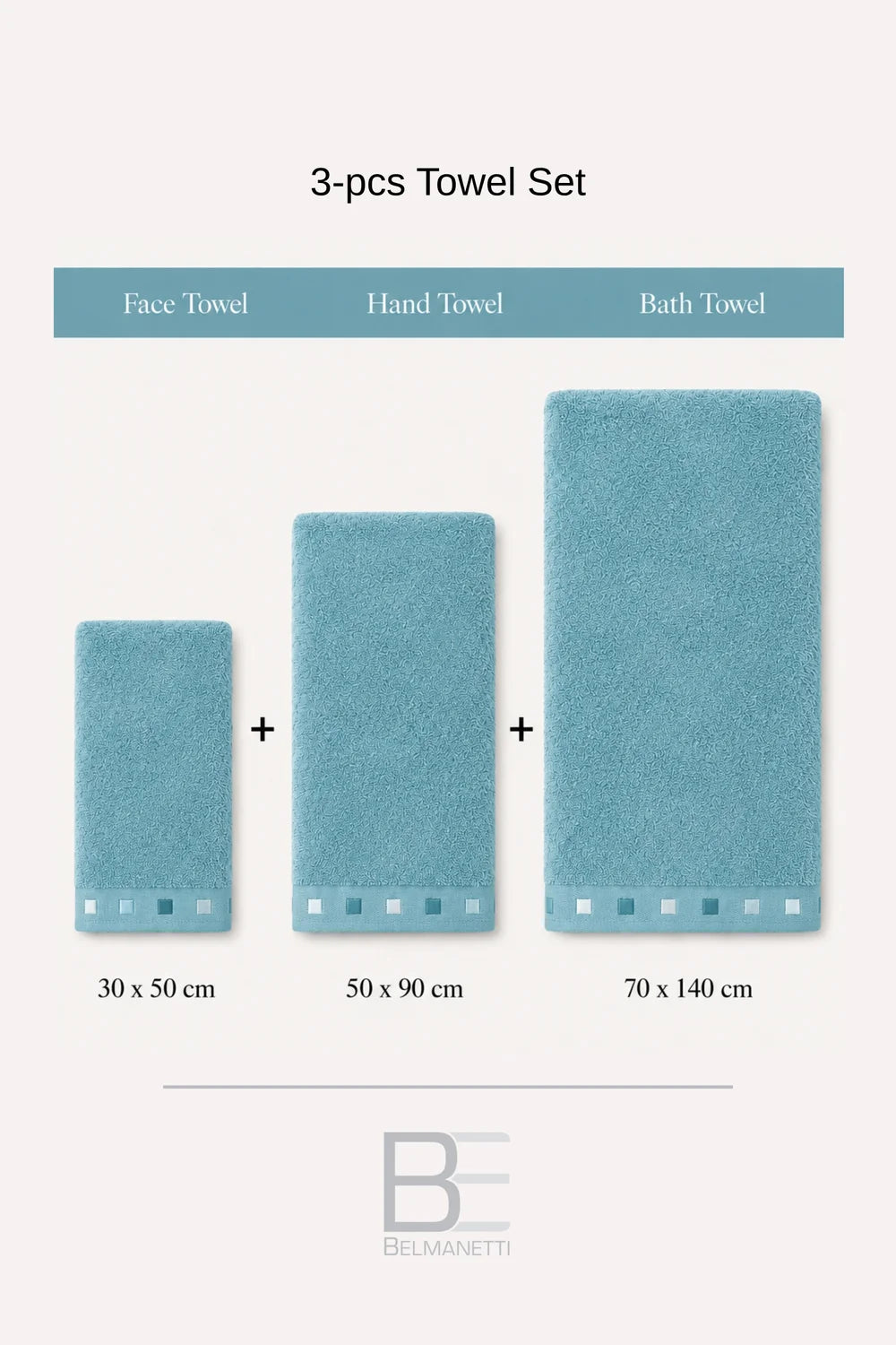 3-piece Bamboo Cotton Towel Set
