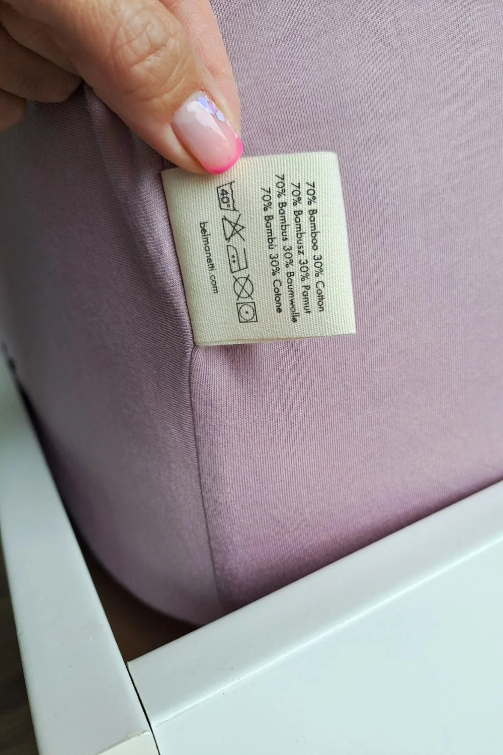 Belmanetti Bamboo Cotton Fitted Bed Sheet Luxe in mauve - Eco-friendly materials