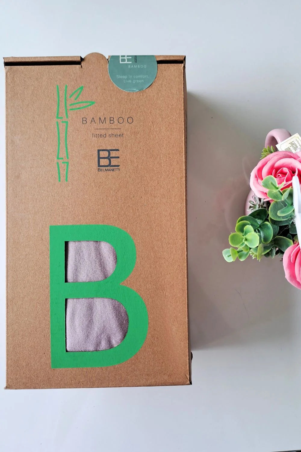 Belmanetti Bamboo Cotton Fitted Bed Sheet Luxe in mauve - Bamboo-based comfort