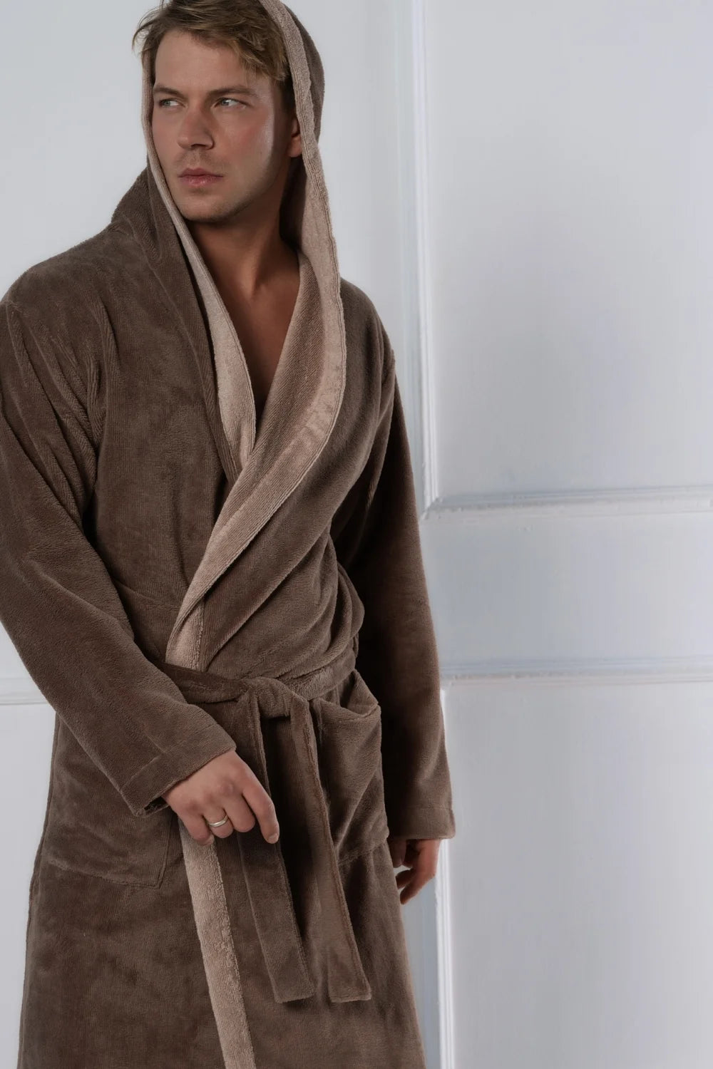 Hooded Men Bamboo Blend Robe
