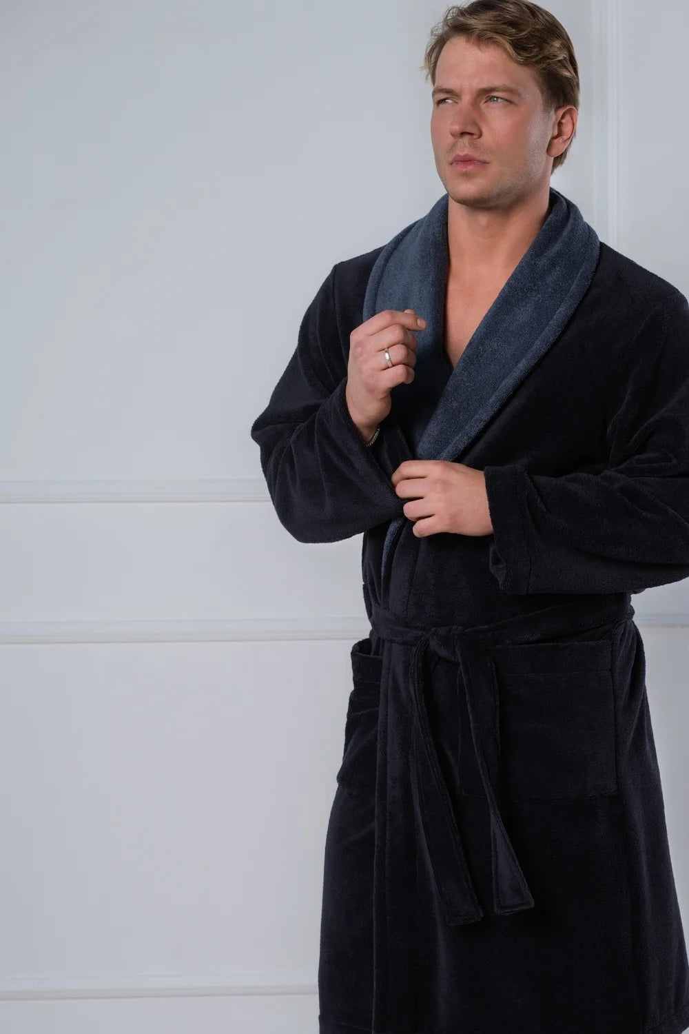 Men’s Shawl Collar Bamboo Blend Robe