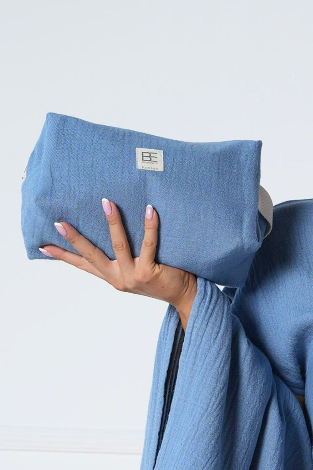 Belmanetti Multi Use Beach Pouch Bamboo Cotton in Naturel - Sustainable fabric