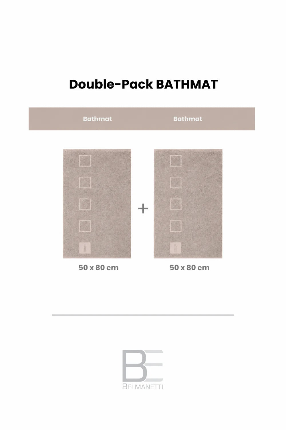 Bath Mat Duo Pack – 2 Matching Bamboo-Cotton Mats