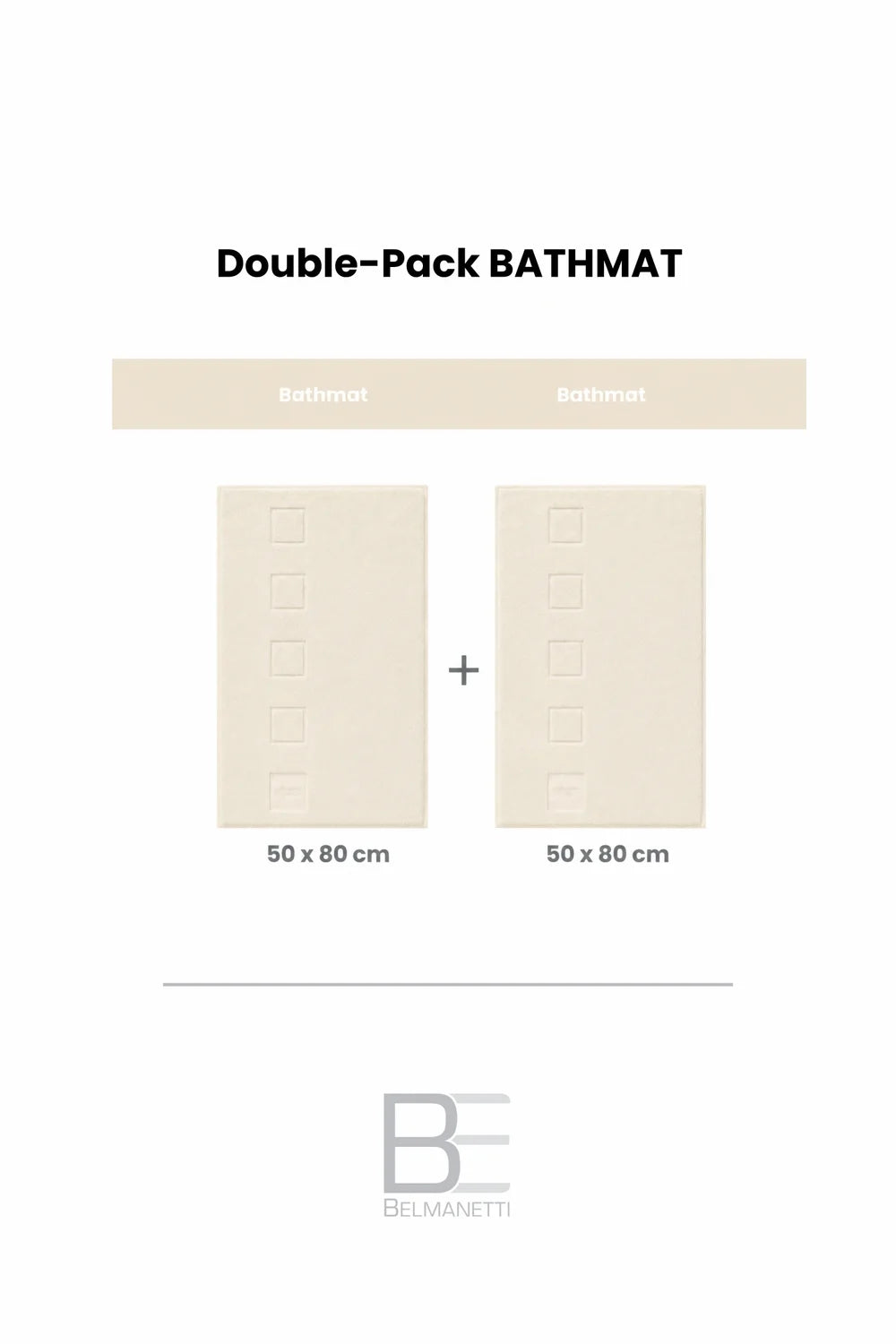 Bath Mat Duo Pack – 2 Matching Bamboo-Cotton Mats