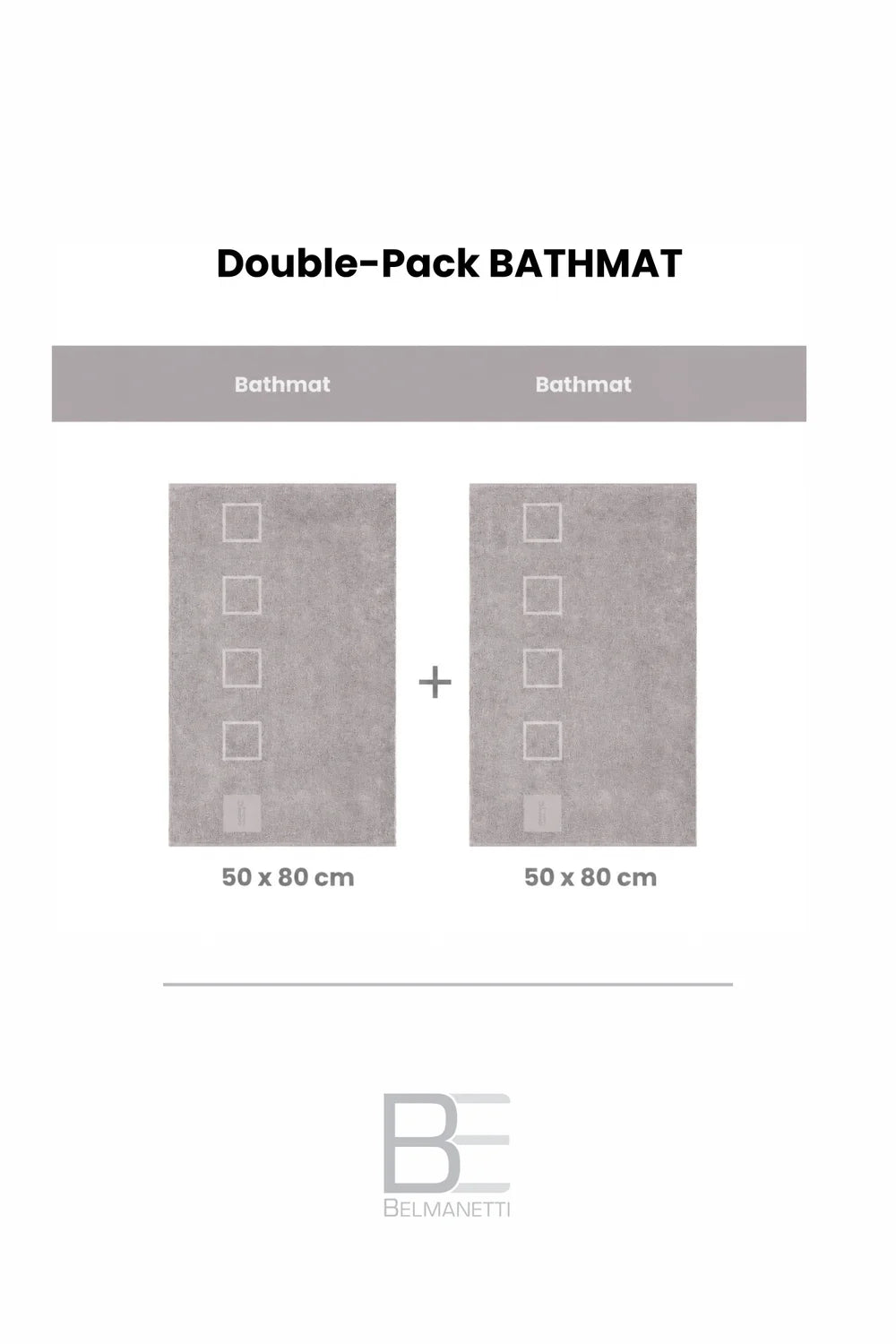 Bath Mat Duo Pack – 2 Matching Bamboo-Cotton Mats
