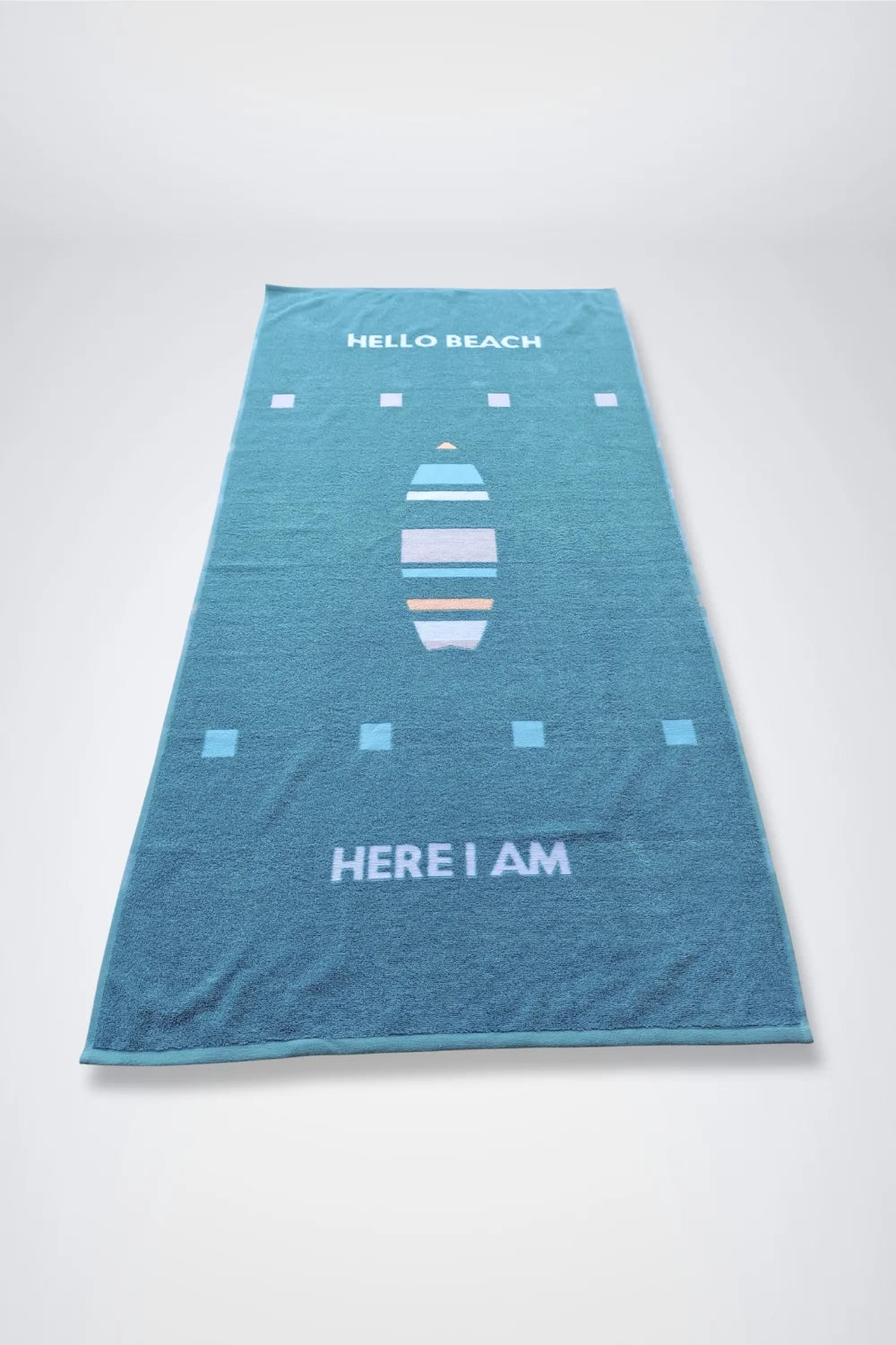 Belmanetti Surf Beach Towel Supersoft Cotton With in Teal - European craftsmanship