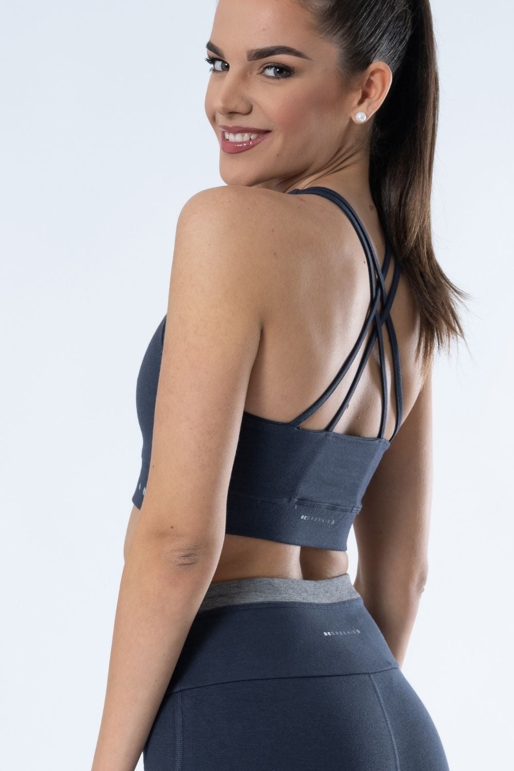 Belmanetti Eco Luxe Bamboo Sport Bra With in Night grey - European craftsmanship