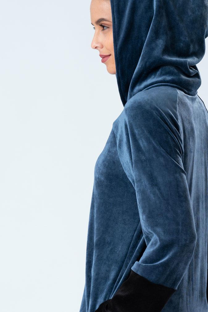 Belmanetti Modal Blend Color Block Full Zip in Indigo - Free delivery available