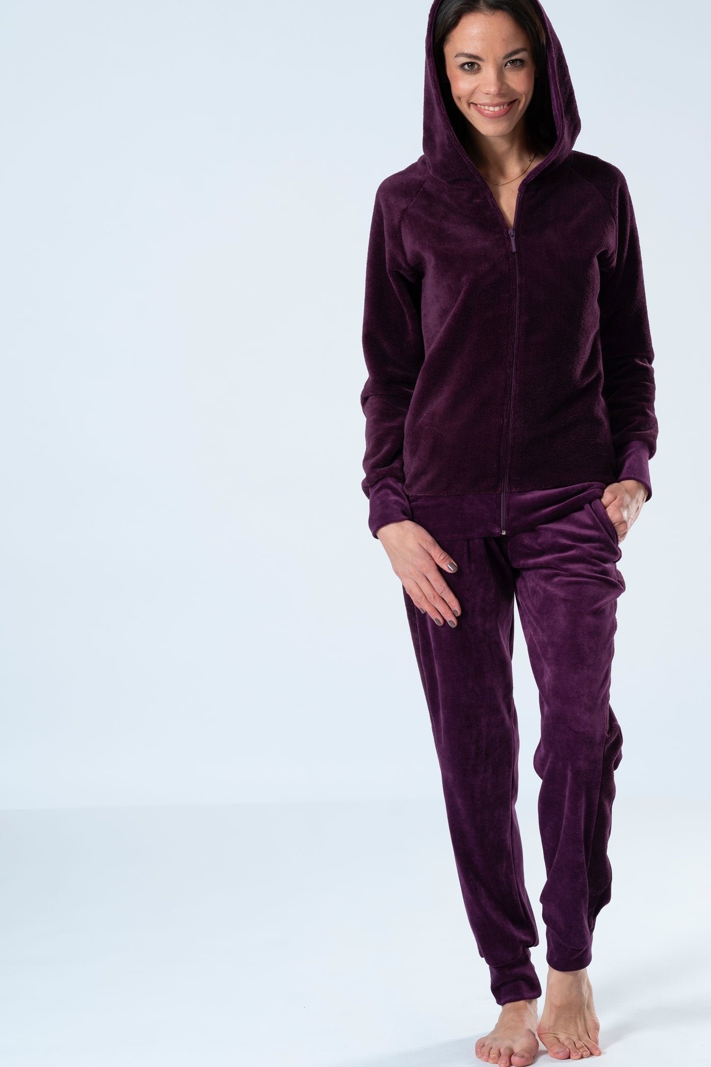 Belmanetti Cozy Bamboo Blend Sweatsuit in Dark Magenta - Eco-friendly materials