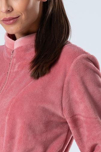 Belmanetti Bamboo Cotton Blend Full Zip Bathrobe in Rose - Everyday spa comfort