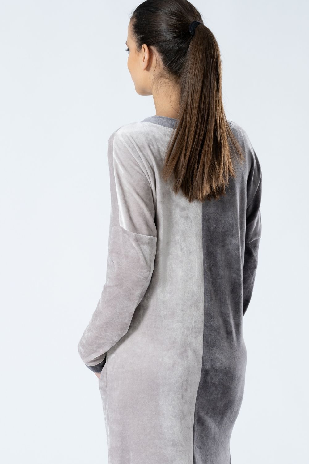 Belmanetti Luxury Bamboo Velour Loungewear Two Tone in 711 Shark - Made in Europe