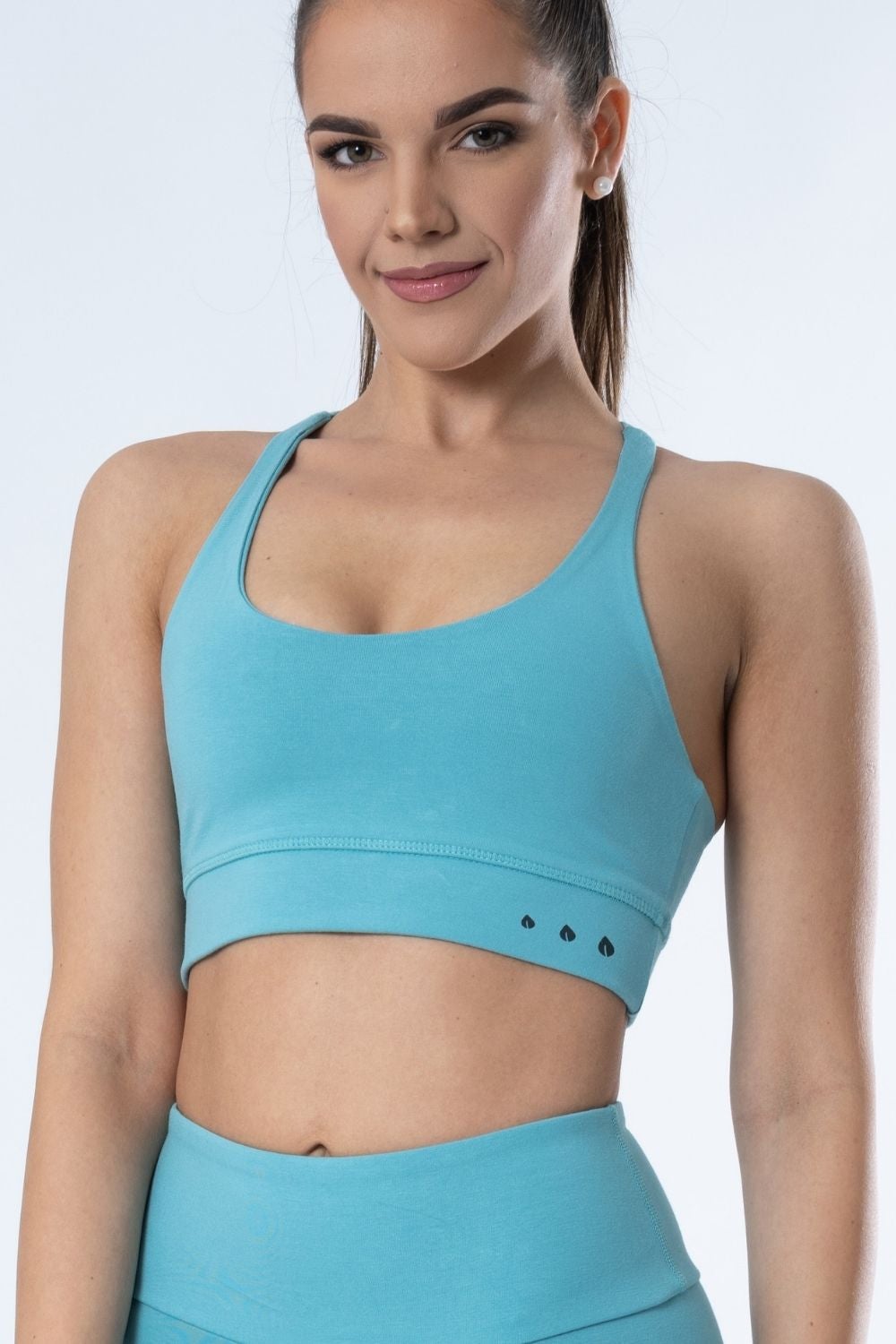 BeGreenie Eco Luxe Bamboo Sport Bra With in Green - Sustainable fabric