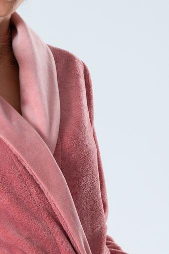 Belmanetti Bamboo Blended Double Fabric Shawl Collar in Rose - Long-lasting luxury