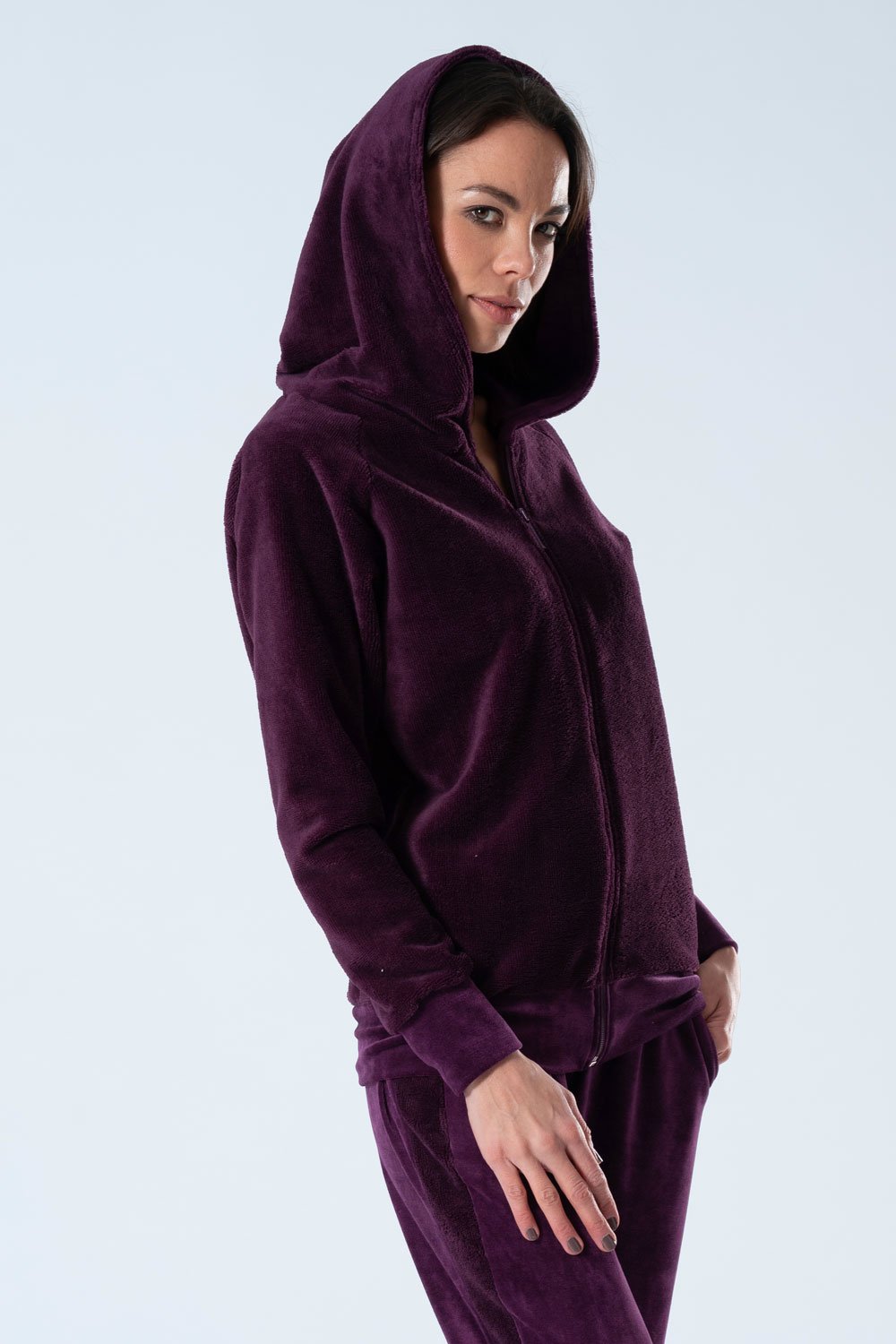 Belmanetti Cozy Bamboo Blend Sweatsuit in Dark Magenta - Everyday spa comfort