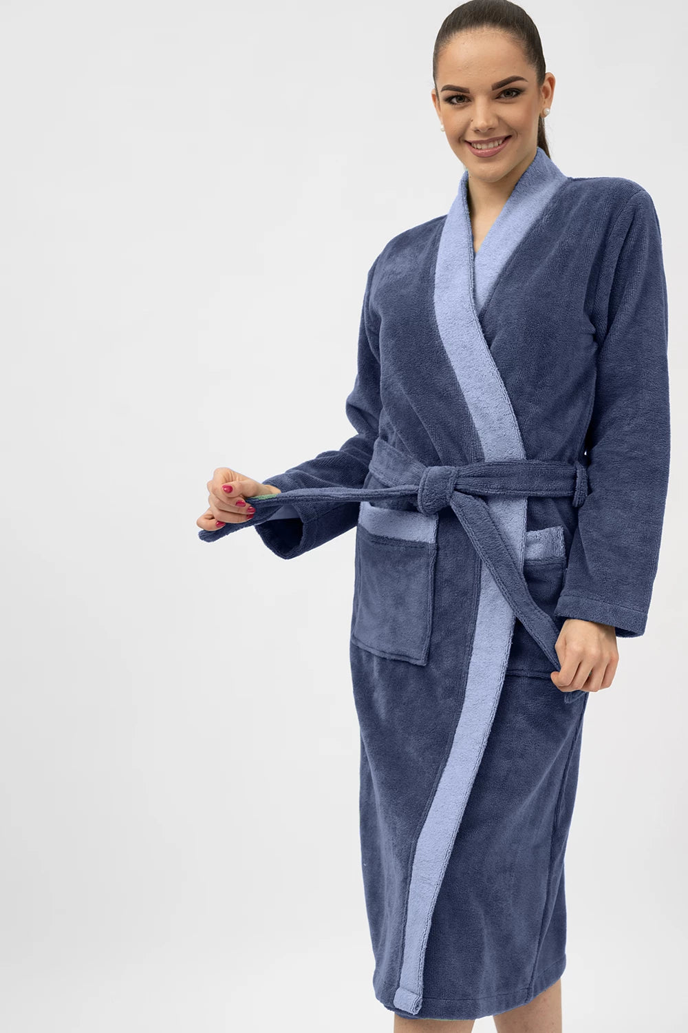 Belmanetti Bamboo Blend Long Kimono Robe in Deep Pink - Long-lasting luxury