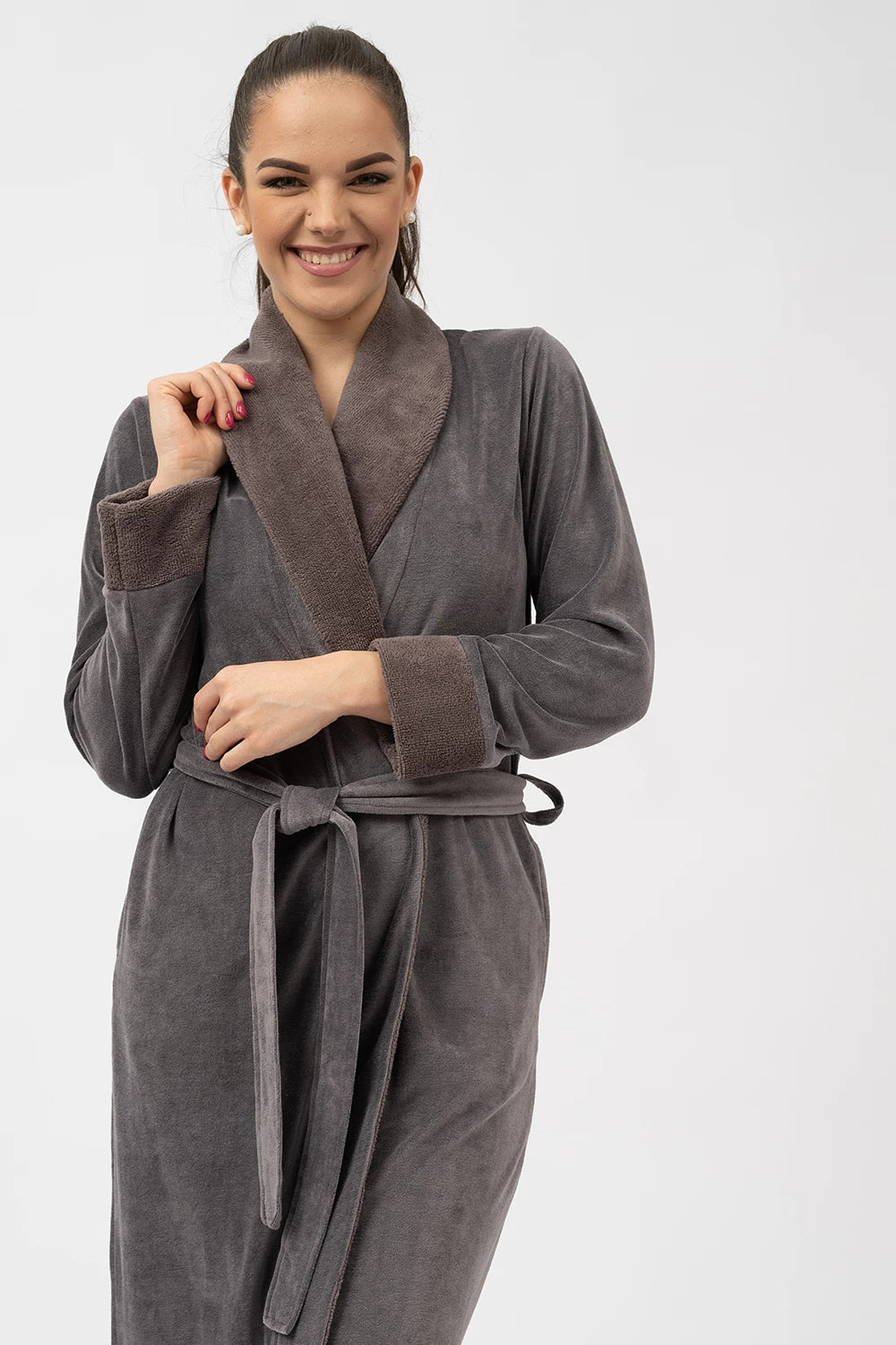 Belmanetti Elegant Extra Long Bamboo Blended Velour in Rose - Sustainable fabric