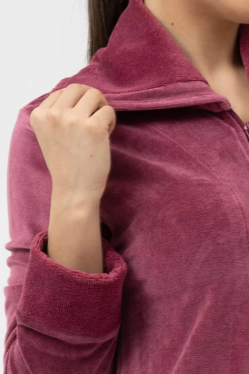 Belmanetti Extra Long Full Zip Bamboo Velour in Volcanic Grey - Free returns