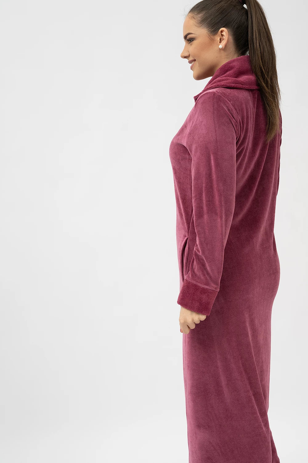 Belmanetti Extra Long Full Zip Bamboo Velour in Volcanic Grey - Fast EU shipping