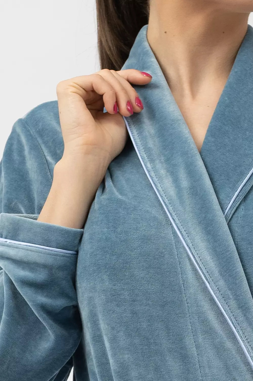 Belmanetti Extra Long Luxurious Modal Velour Bathrobe in Dark Grey - Free delivery available