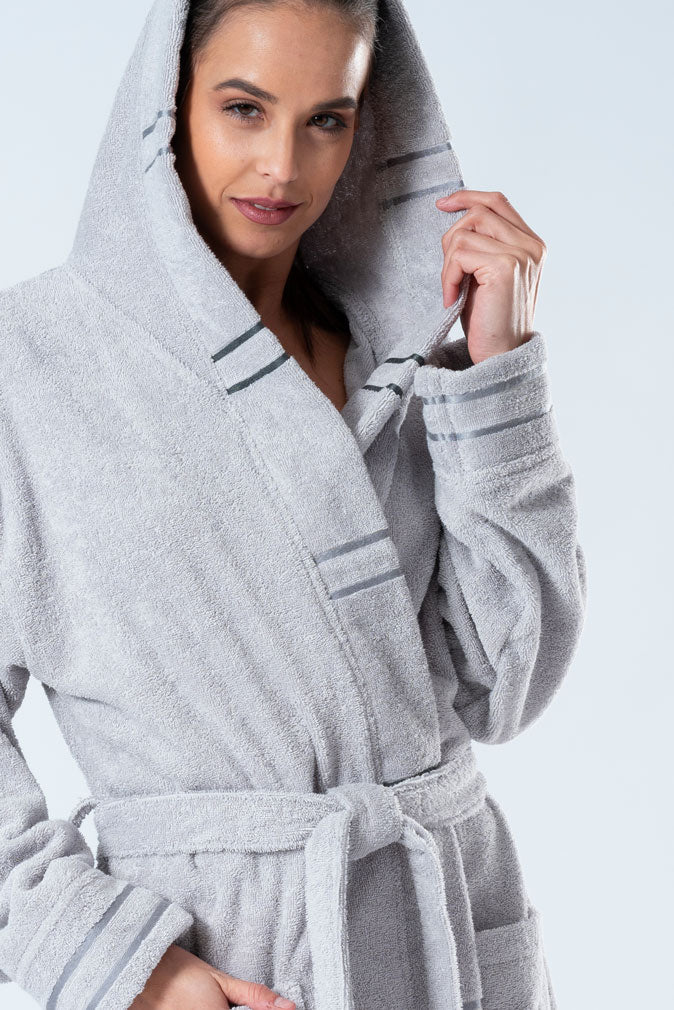 Belmanetti Unisex Cozy Cotton Terry Bathrobe in Dark Blue - Year-round coziness