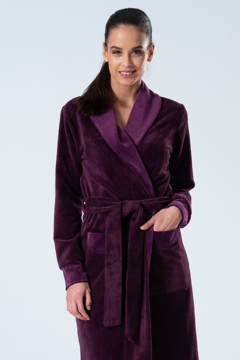 Belmanetti Bamboo Blended Double Fabric Shawl Collar in Rose - Gift-ready packaging