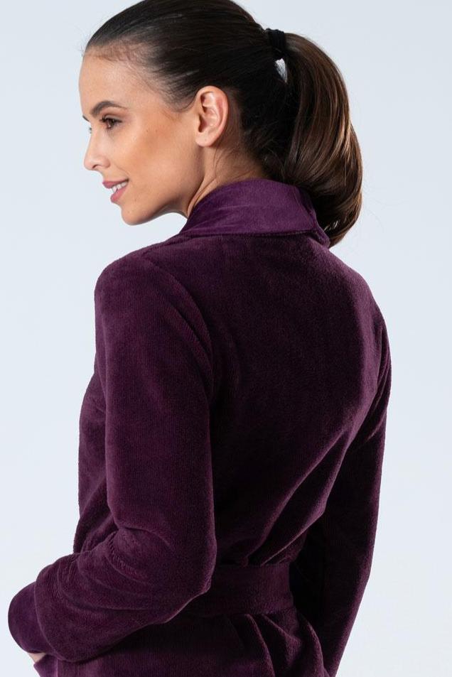 Belmanetti Bamboo Blended Double Fabric Shawl Collar in Night Blue - Ideal for spa and home