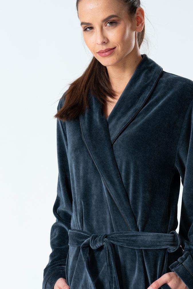 Belmanetti Extra Long Luxurious Modal Velour Bathrobe in Shark Grey - Long-lasting luxury