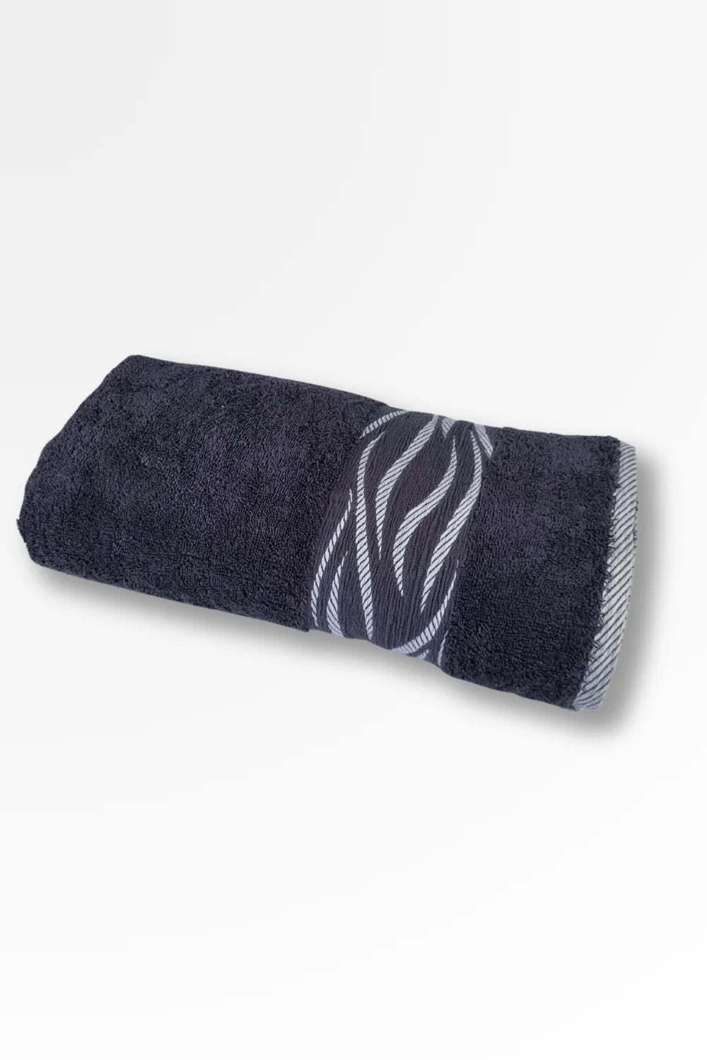 Belmanetti Premium Cotton Terry Towel Wave Design in Blue - European craftsmanship